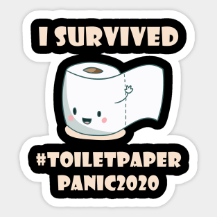 Toilet Paper Shortage Virus Flu Panic 2020 I Survived Gift Sticker